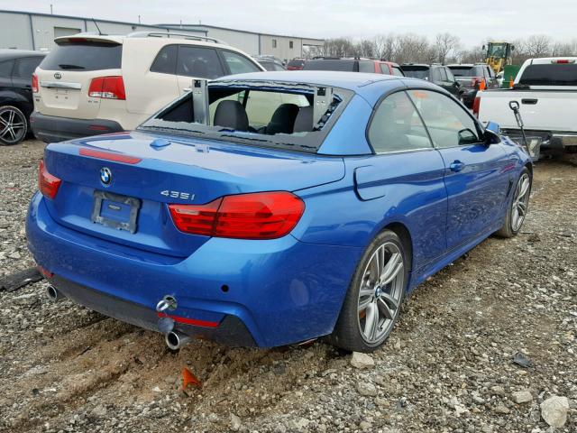 WBA3T3C53EP737413 - 2014 BMW 435 I BLUE photo 4