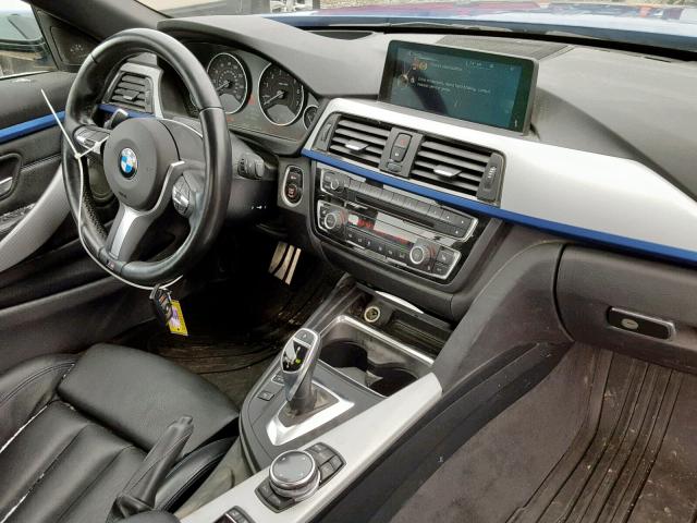 WBA3T3C53EP737413 - 2014 BMW 435 I BLUE photo 9