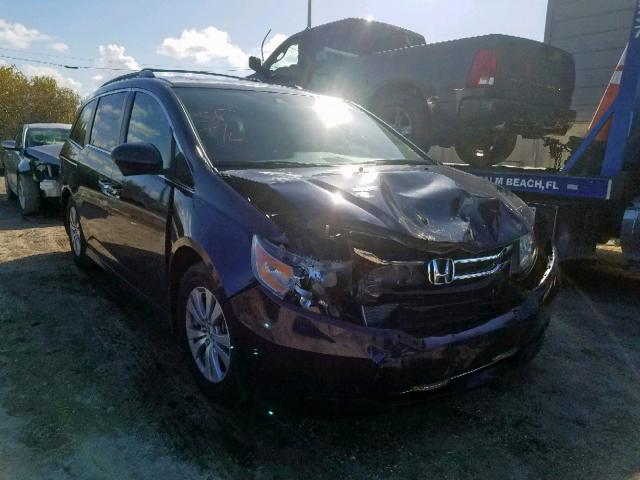 5FNRL5H69HB000645 - 2017 HONDA ODYSSEY EX BLUE photo 1