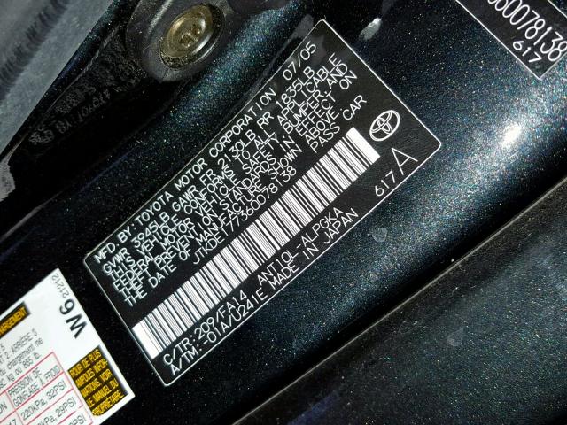 JTKDE177360078138 - 2006 TOYOTA SCION TC 黑色 照片 10