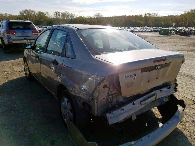 1FAHP34N17W282961 - 2007 FORD FOCUS ZX4 BROWN photo 3