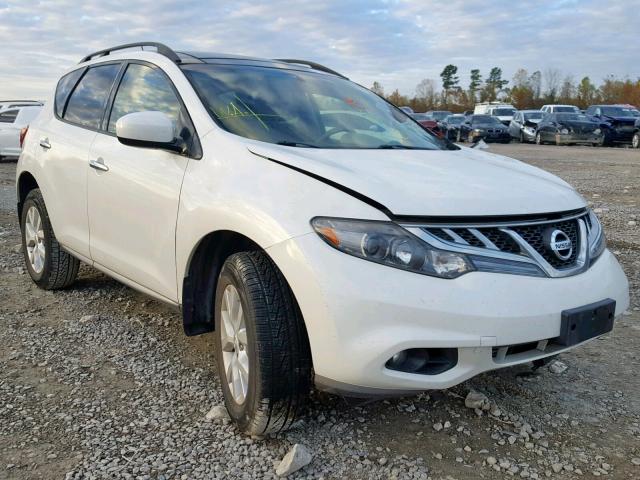 JN8AZ1MU0CW116012 - 2012 NISSAN MURANO S WHITE photo 1