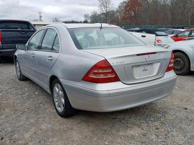 WDBRF61J72F209704 - 2002 MERCEDES-BENZ C 240 SILVER photo 3