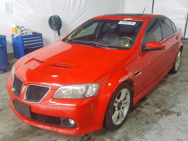 6G2ER57739L163790 - 2009 PONTIAC G8 RED photo 2