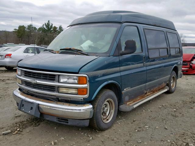 1GBFG15WXY1146411 - 2000 CHEVROLET EXPRESS G1 GREEN photo 2