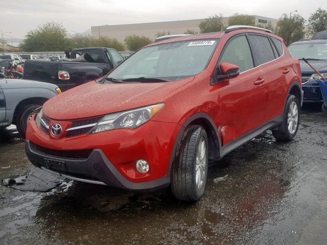 JTMYFREVXDD012942 - 2013 TOYOTA RAV4 LIMIT RED photo 2