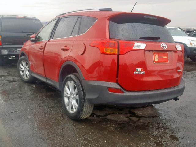 JTMYFREVXDD012942 - 2013 TOYOTA RAV4 LIMIT RED photo 3