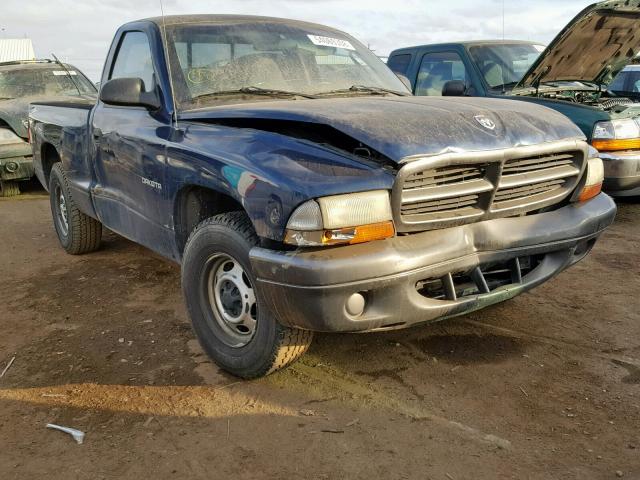 1B7FL16X42S632132 - 2002 DODGE DAKOTA BAS BLUE photo 1