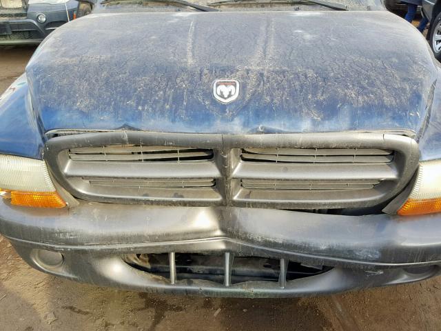 1B7FL16X42S632132 - 2002 DODGE DAKOTA BAS BLUE photo 7