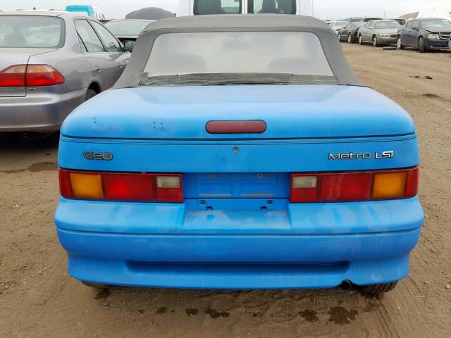 JG1MR3365MK614439 - 1991 GEO METRO LSI BLUE photo 6