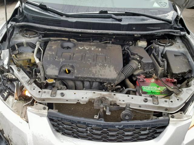 2T1KU4EE8AC476903 - 2010 TOYOTA COROLLA MA SILVER photo 7