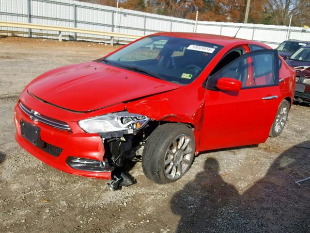 1C3CDFFA0GD816251 - 2016 DODGE DART SXT S RED photo 2