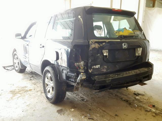 5FNYF28136B035474 - 2006 HONDA PILOT LX BLACK photo 3