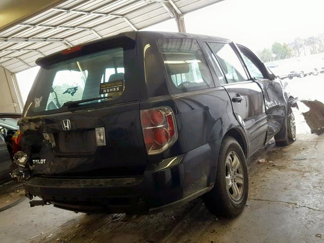 5FNYF28136B035474 - 2006 HONDA PILOT LX BLACK photo 4