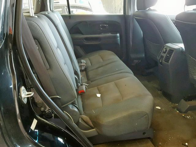 5FNYF28136B035474 - 2006 HONDA PILOT LX BLACK photo 6