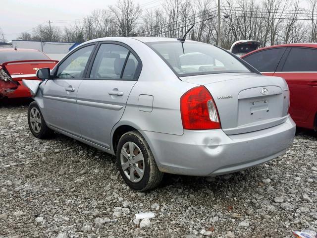 KMHCN4AC8AU492944 - 2010 HYUNDAI ACCENT GLS SILVER photo 3