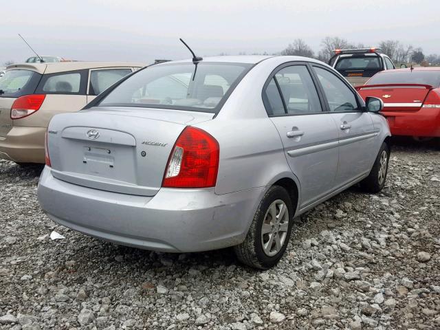 KMHCN4AC8AU492944 - 2010 HYUNDAI ACCENT GLS SILVER photo 4