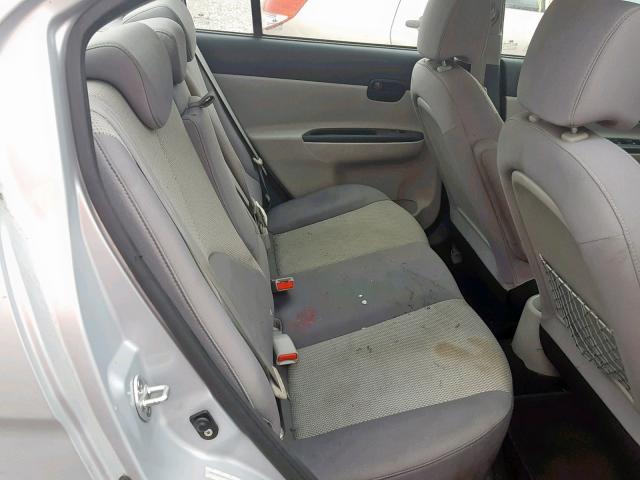 KMHCN4AC8AU492944 - 2010 HYUNDAI ACCENT GLS SILVER photo 6