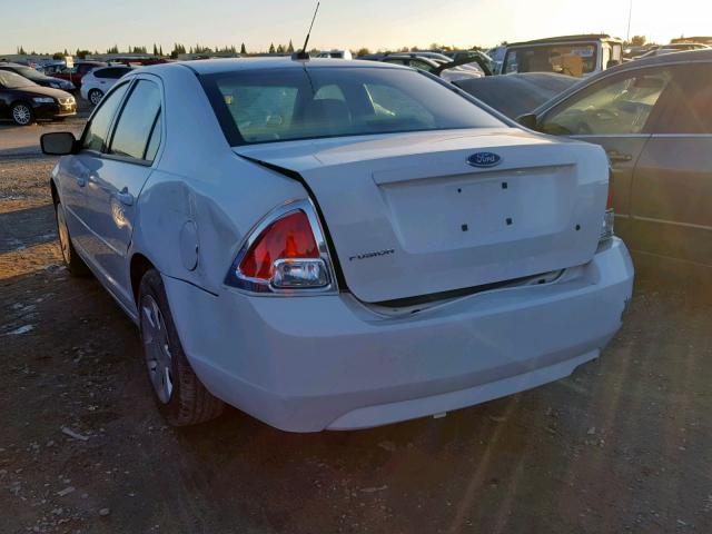 3FAHP06Z98R273198 - 2008 FORD FUSION S WHITE photo 3