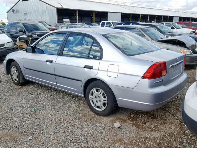 1HGES15261L071253 - 2001 HONDA CIVIC DX SILVER photo 3