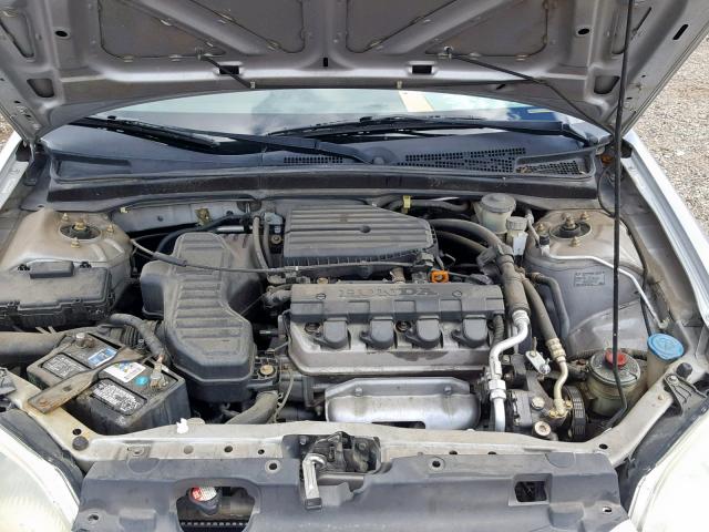 1HGES15261L071253 - 2001 HONDA CIVIC DX SILVER photo 7