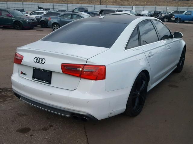 WAUF2AFC3DN032698 - 2013 AUDI S6 WHITE photo 4