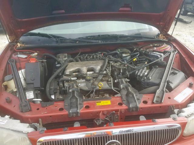 2G4WS52M8X1616010 - 1999 BUICK CENTURY CU MAROON photo 7