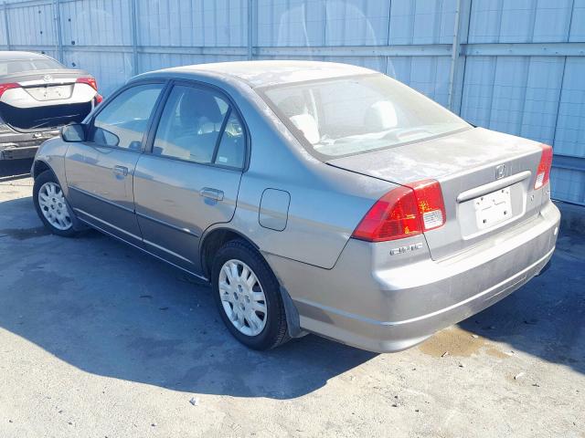 2HGES16555H602860 - 2005 HONDA CIVIC LX SILVER photo 3