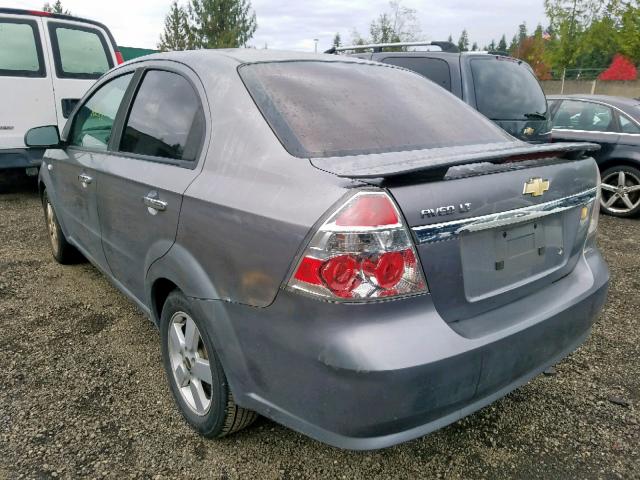 KL1TG56658B072434 - 2008 CHEVROLET AVEO LT GRAY photo 3