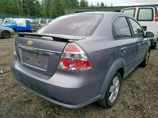 KL1TG56658B072434 - 2008 CHEVROLET AVEO LT GRAY photo 4