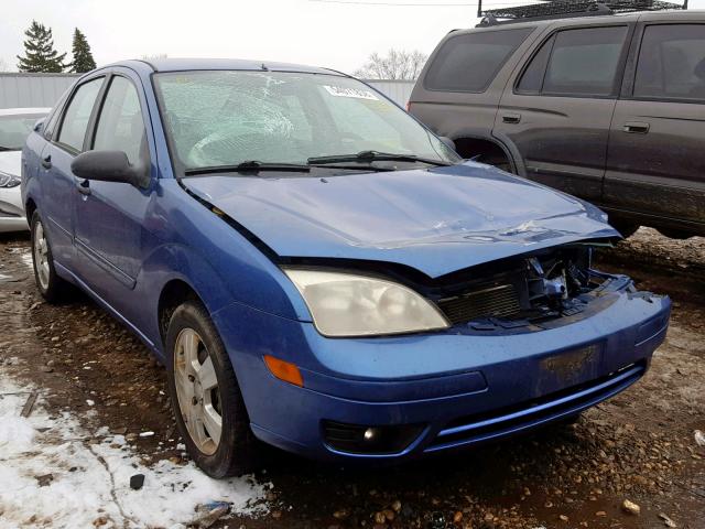 1FAFP34N35W182235 - 2005 FORD FOCUS ZX4 BLUE photo 1