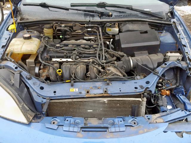 1FAFP34N35W182235 - 2005 FORD FOCUS ZX4 BLUE photo 7