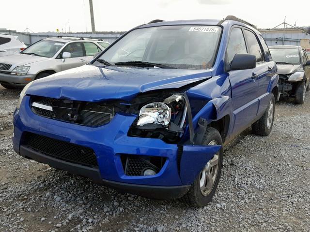 KNDJF723197569169 - 2009 KIA SPORTAGE L BLUE photo 2