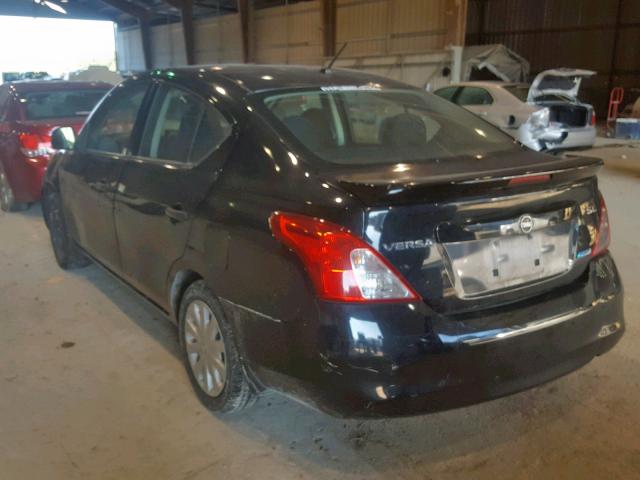 3N1CN7AP0EL854504 - 2014 NISSAN VERSA S BLACK photo 3