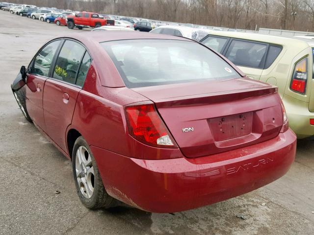 1G8AL52F44Z189144 - 2004 SATURN ION LEVEL MAROON photo 3