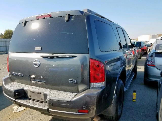 5N1AA08C48N603530 - 2008 NISSAN ARMADA SE BLUE photo 4