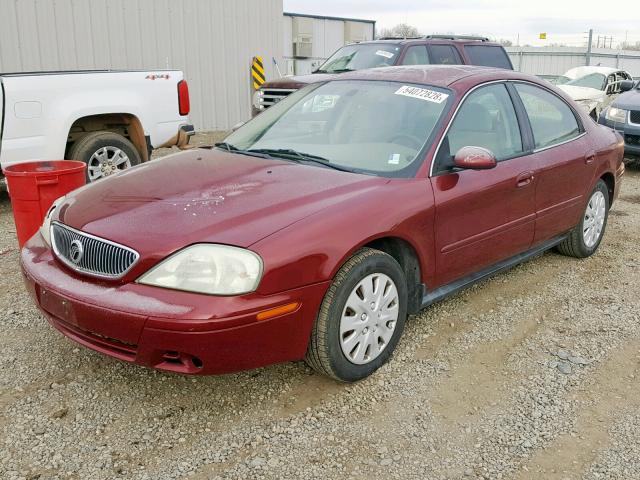 1MEFM50U44G605360 - 2004 MERCURY SABLE GS MAROON photo 2