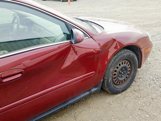 1MEFM50U44G605360 - 2004 MERCURY SABLE GS MAROON photo 9