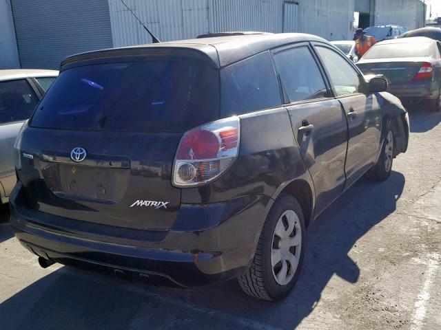 2T1KR32E87C684515 - 2007 TOYOTA MATRIX BLACK photo 4