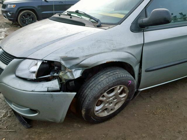 1D4GP45R54B508504 - 2004 DODGE CARAVAN SX SILVER photo 9