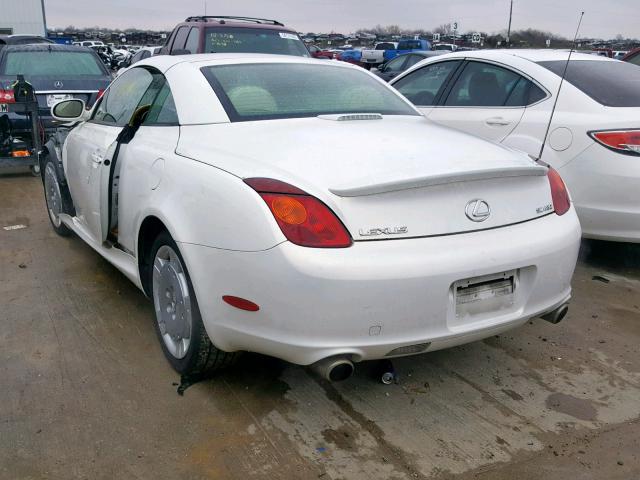 JTHFN48Y230039530 - 2003 LEXUS SC 430 WHITE photo 3