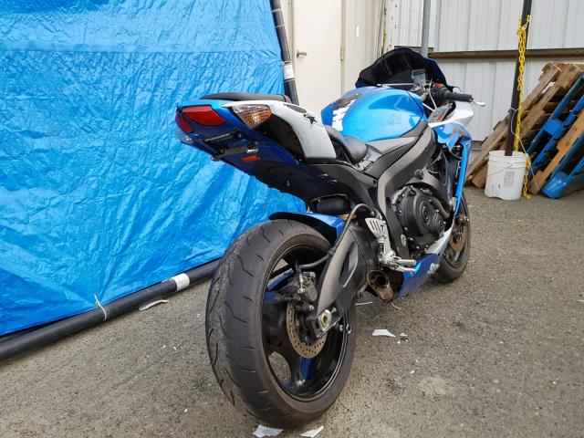 JS1GR7LA192100797 - 2009 SUZUKI GSX-R750 BLUE photo 4