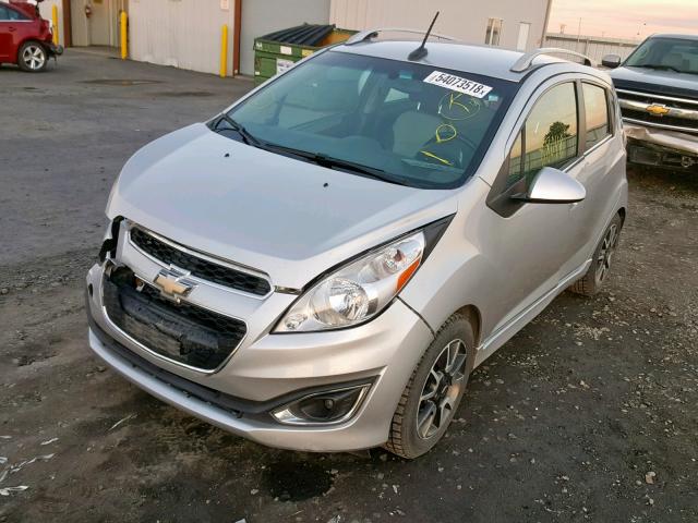 KL8CF6S99DC520916 - 2013 CHEVROLET SPARK 2LT SILVER photo 2