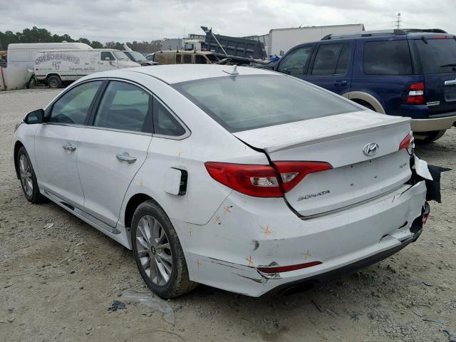 5NPE34AF8FH016871 - 2015 HYUNDAI SONATA SPO WHITE photo 3