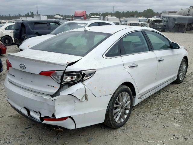 5NPE34AF8FH016871 - 2015 HYUNDAI SONATA SPO WHITE photo 4