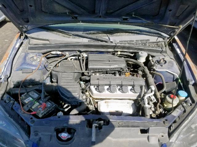 2HGES16304H618994 - 2004 HONDA CIVIC DX V BLUE photo 7