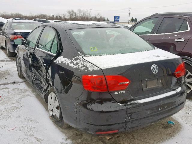 3VW2K7AJ1CM340050 - 2012 VOLKSWAGEN JETTA BASE Սև լուսանկար 3