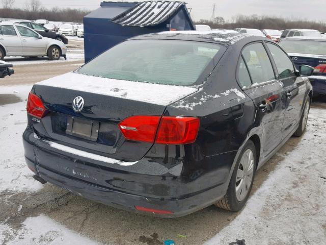 3VW2K7AJ1CM340050 - 2012 VOLKSWAGEN JETTA BASE Սև լուսանկար 4
