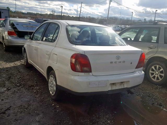 JTDBT123020221548 - 2002 TOYOTA ECHO WHITE photo 3