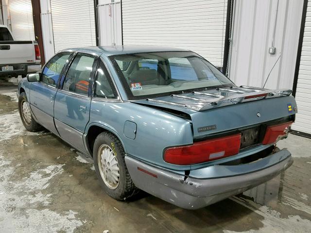 2G4WF52L1S1476340 - 1995 BUICK REGAL GRAN BLUE photo 3